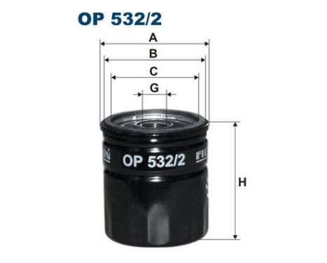 Oil filter OP 532/2 Filtron