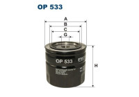 Oil filter OP 533 Filtron