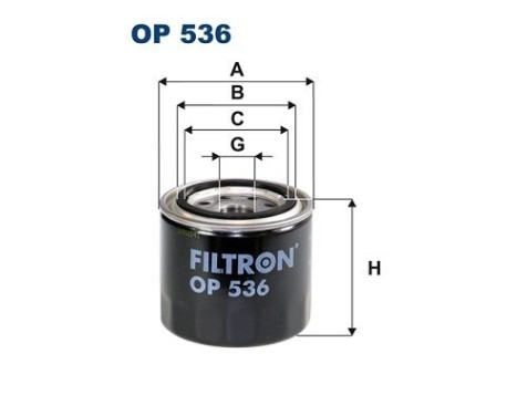 Oil filter OP 536 Filtron