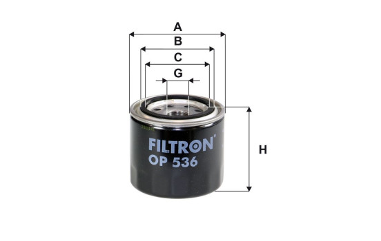 Oil filter OP 536 Filtron, Image 2