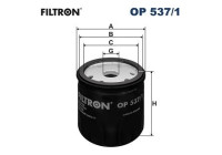 Oil filter OP 537/1 Filtron