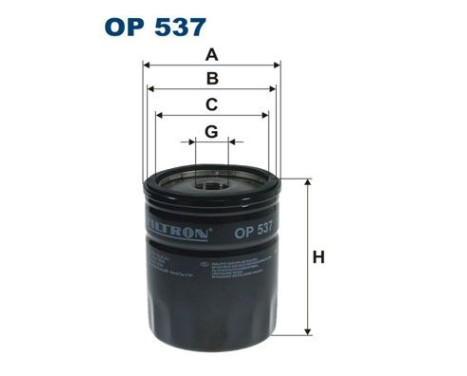 Oil filter OP 537 Filtron