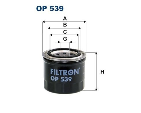 Oil filter OP 539 Filtron