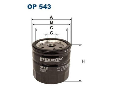 Oil filter OP 543 Filtron