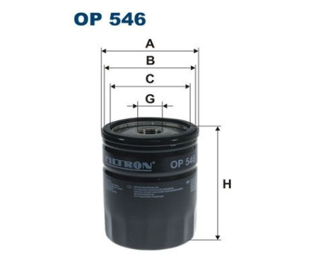 Oil filter OP 546 Filtron