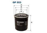 Oil filter OP 553 Filtron