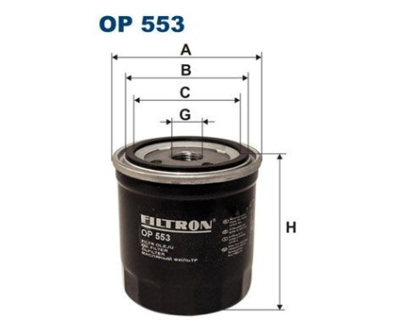 Oil filter OP 553 Filtron