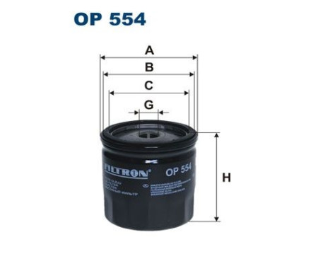 Oil filter OP 554 Filtron