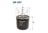 Oil filter OP 557 Filtron