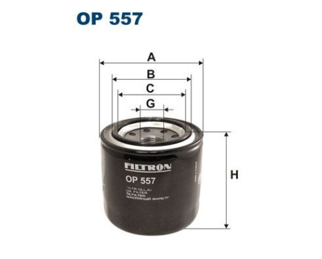 Oil filter OP 557 Filtron