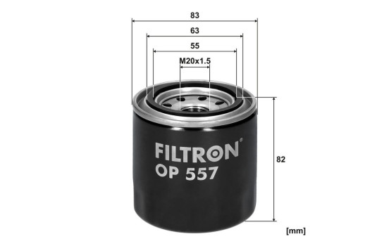 Oil filter OP 557 Filtron, Image 2