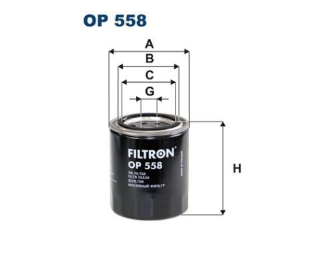 Oil filter OP 558 Filtron