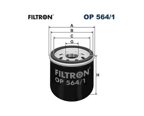 Oil filter OP 564/1 Filtron