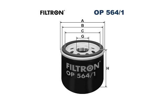 Oil filter OP 564/1 Filtron
