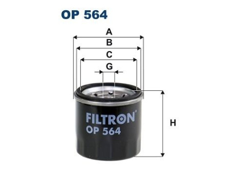 Oil filter OP 564 Filtron