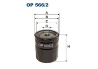 Oil filter OP 566/2 Filtron