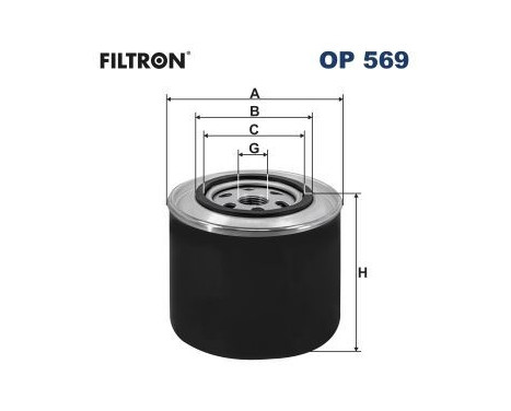Oil filter OP 569 Filtron