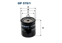 Oil filter OP 570/1 Filtron