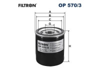 Oil filter OP 570/3 Filtron