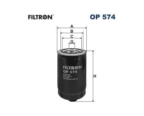 Oil filter OP 574 Filtron