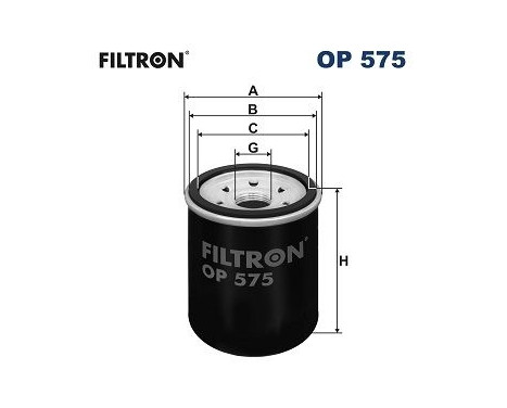 Oil filter OP 575 Filtron