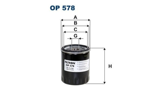 Oil filter OP 578 Filtron