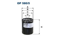 Oil filter OP 580/5 Filtron