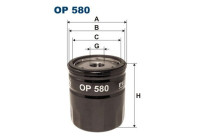 Oil filter OP 580 Filtron