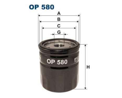 Oil filter OP 580 Filtron