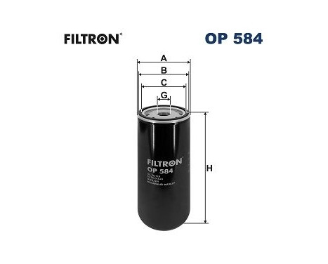 Oil filter OP 584 Filtron
