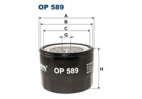 Oil filter OP 589 Filtron