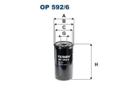 Oil filter OP 592/6 Filtron