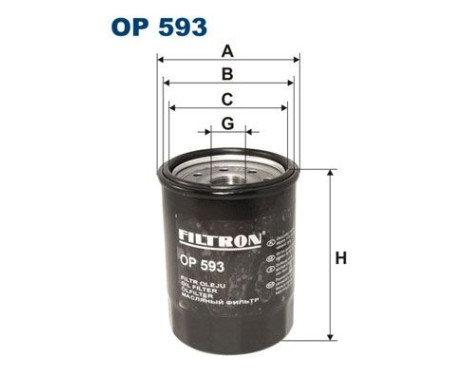 Oil filter OP 593 Filtron