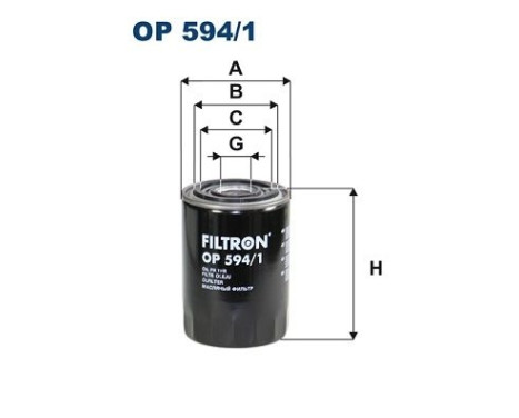 Oil filter OP 594/1 Filtron