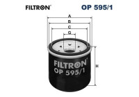 Oil filter OP 595/1 Filtron