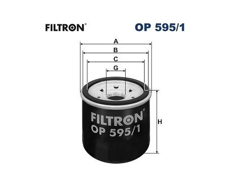 Oil filter OP 595/1 Filtron
