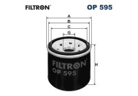 Oil filter OP 595 Filtron