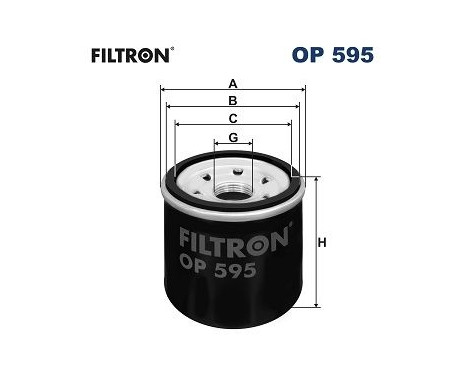 Oil filter OP 595 Filtron