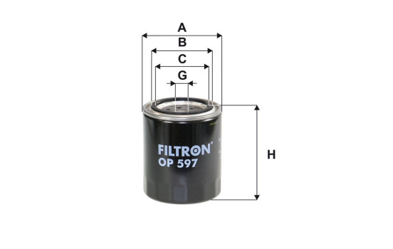 Oil filter OP 597 Filtron, Image 2