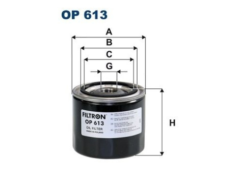 Oil filter OP 613 Filtron