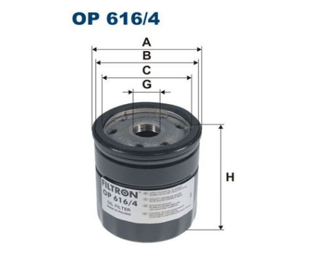 Oil filter OP 616/4 Filtron