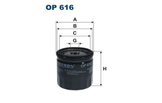 Oil filter OP 616 Filtron