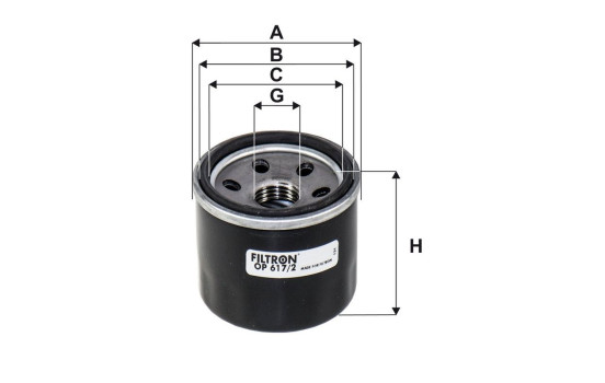 Oil filter OP 617/2 Filtron, Image 2
