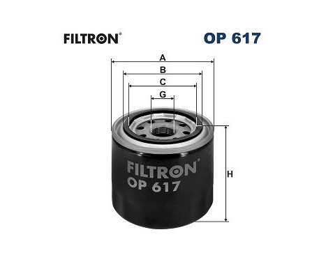 Oil filter OP 617 Filtron