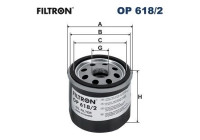 Oil filter OP 618/2 Filtron
