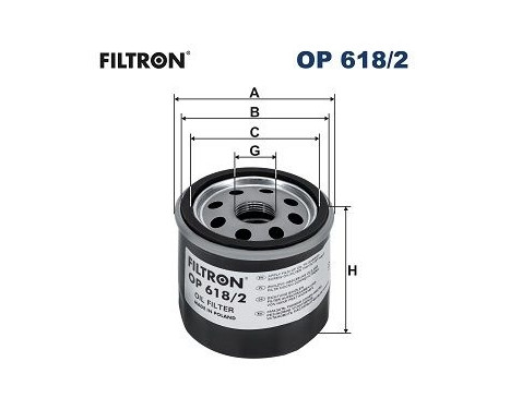 Oil filter OP 618/2 Filtron