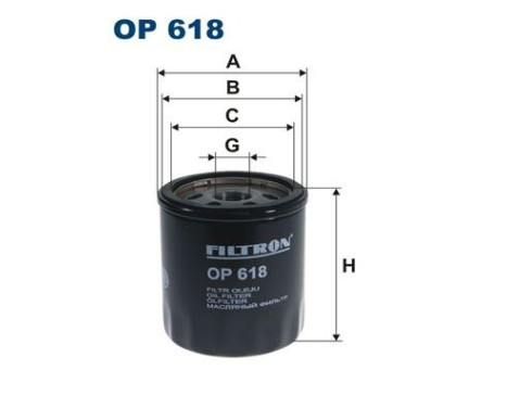 Oil filter OP 618 Filtron