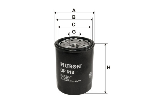 Oil filter OP 618 Filtron, Image 2
