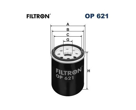 Oil filter OP 621 Filtron