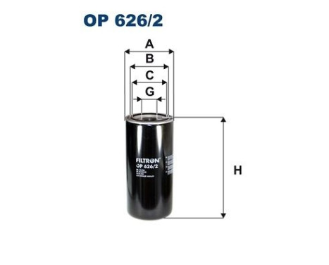 Oil filter OP 626/2 Filtron